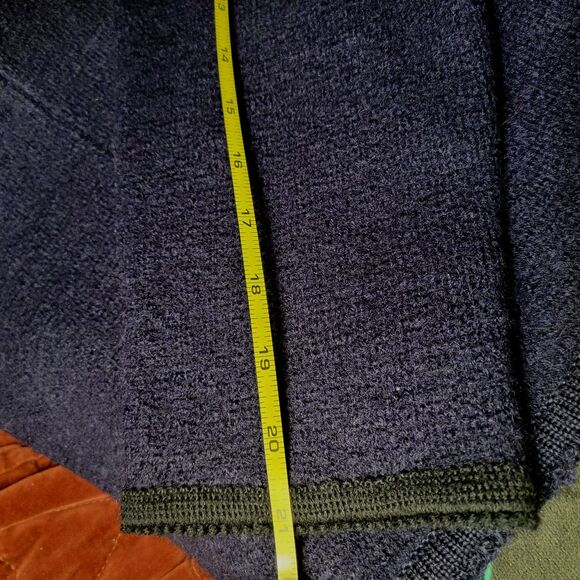 Vintage BOILED 100% WOOL Tally-Ho Sweater Womens M Navy Blue Cardigan 90s 80s - Picture 5 of 5
